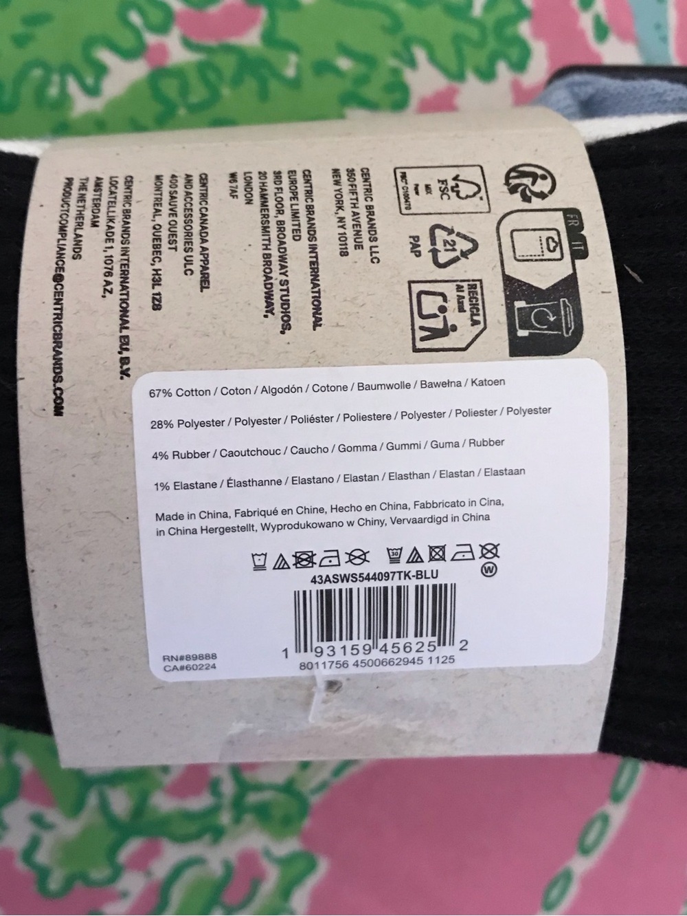 New All Saints crew Socks 3 Pair blue white black Women 5-10 - Picture 4 of 4